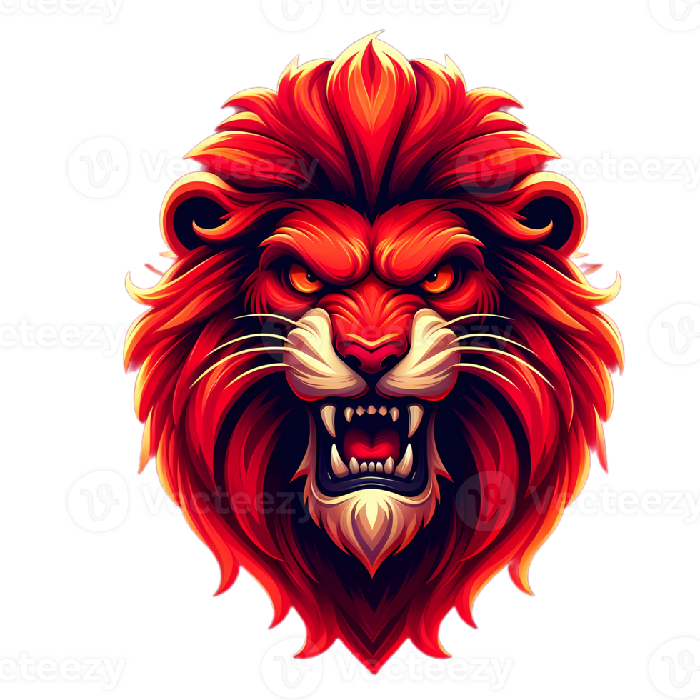 Angry Red Lion King png