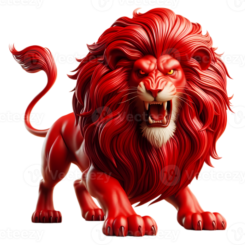 Angry Red Lion King png