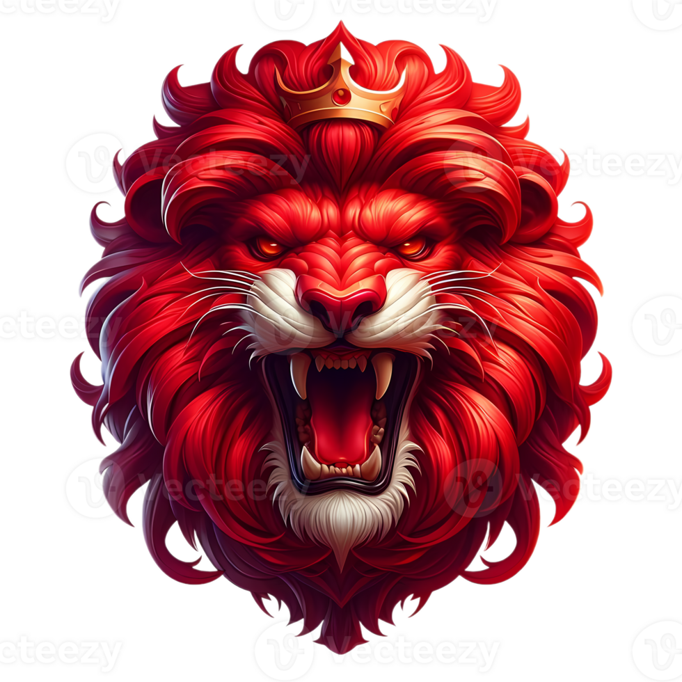 en colère rouge Lion Roi png