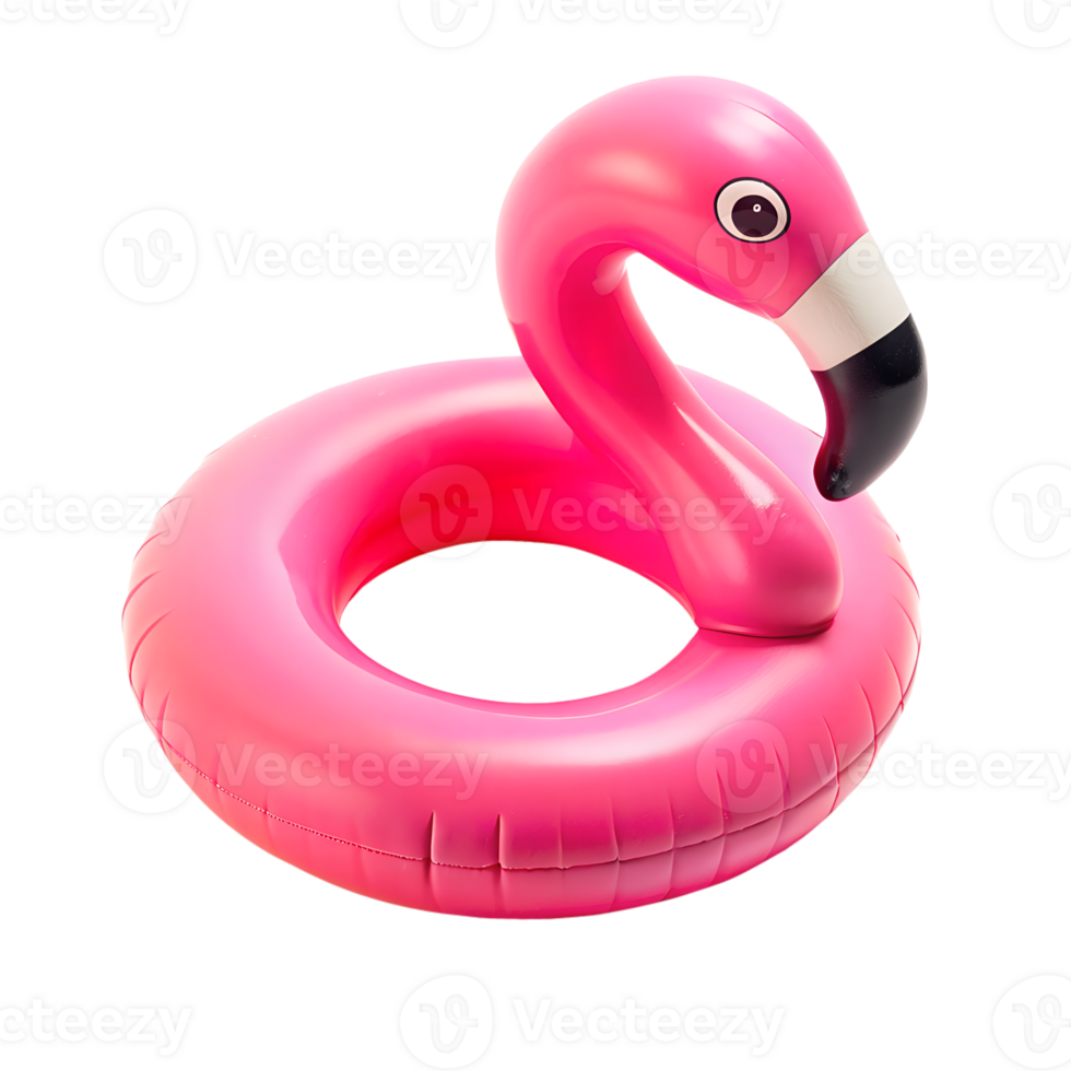 pink flamingo rubber ring isolated on transparent background. png
