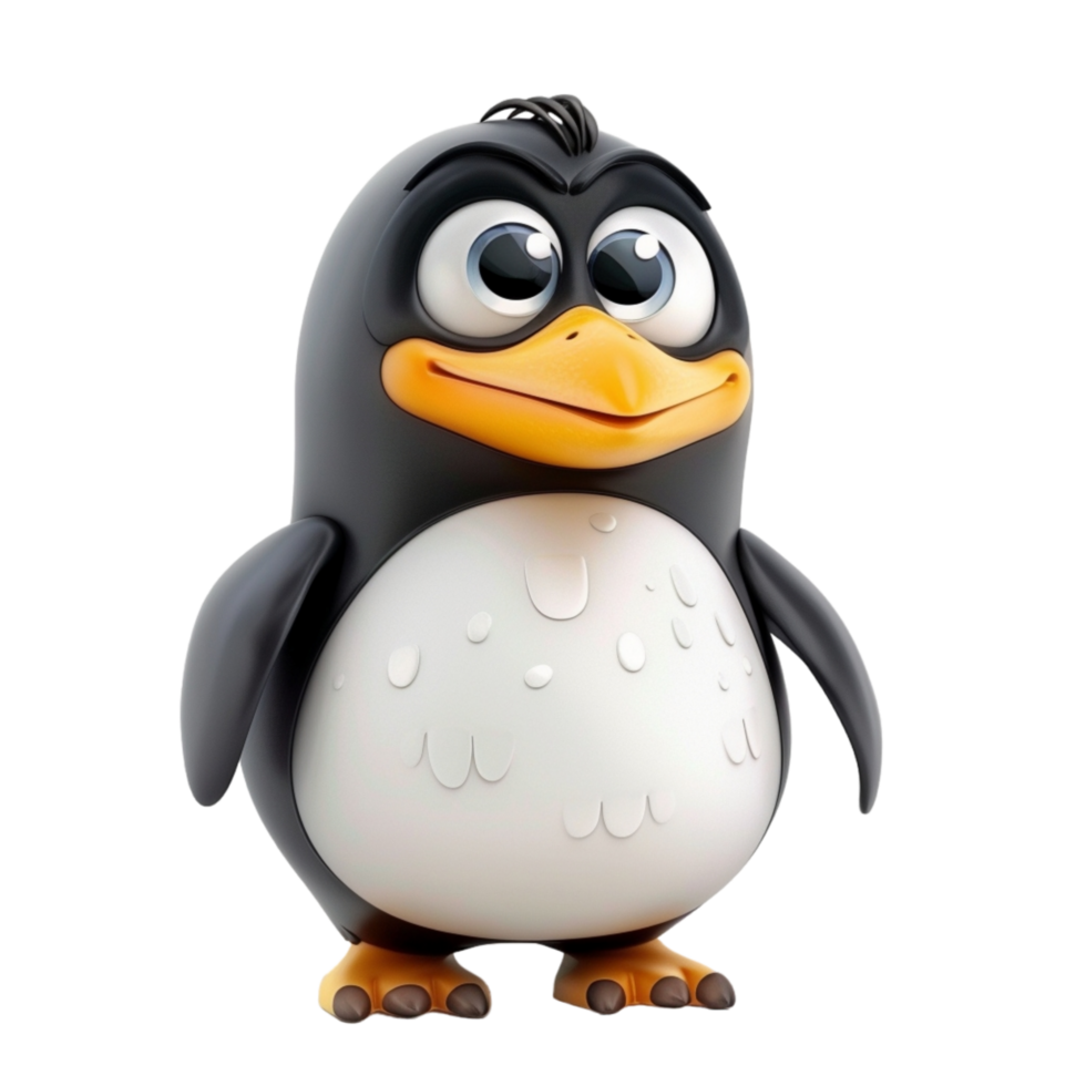 3D Cute Penguin Mascot Character 44449083 PNG