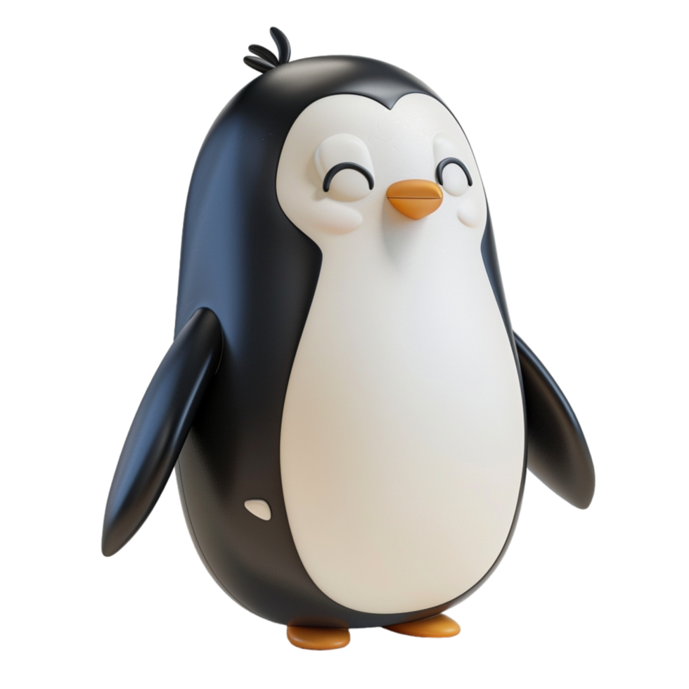 3D Cute Penguin Mascot Character png