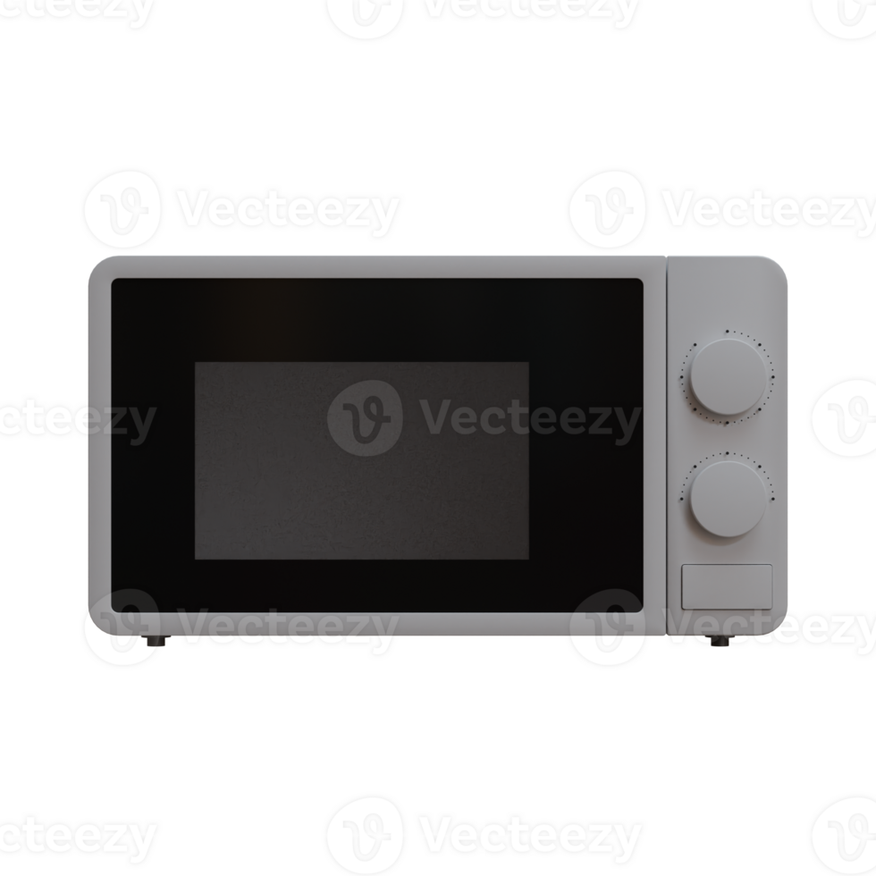 Microwave 3D Render Design Element png