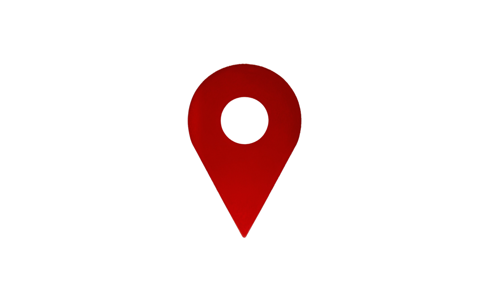 red map pointer on , Red location icon png
