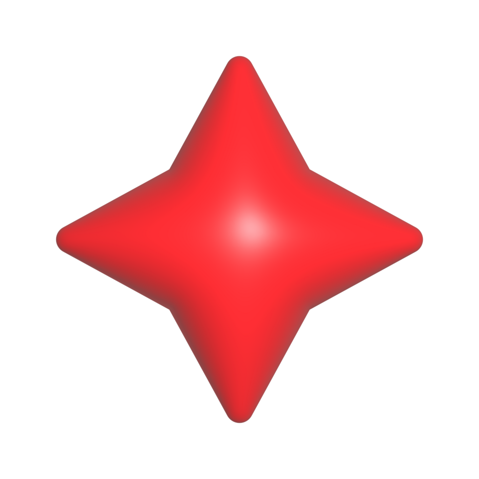 3d star rendering in high res with transparent background png