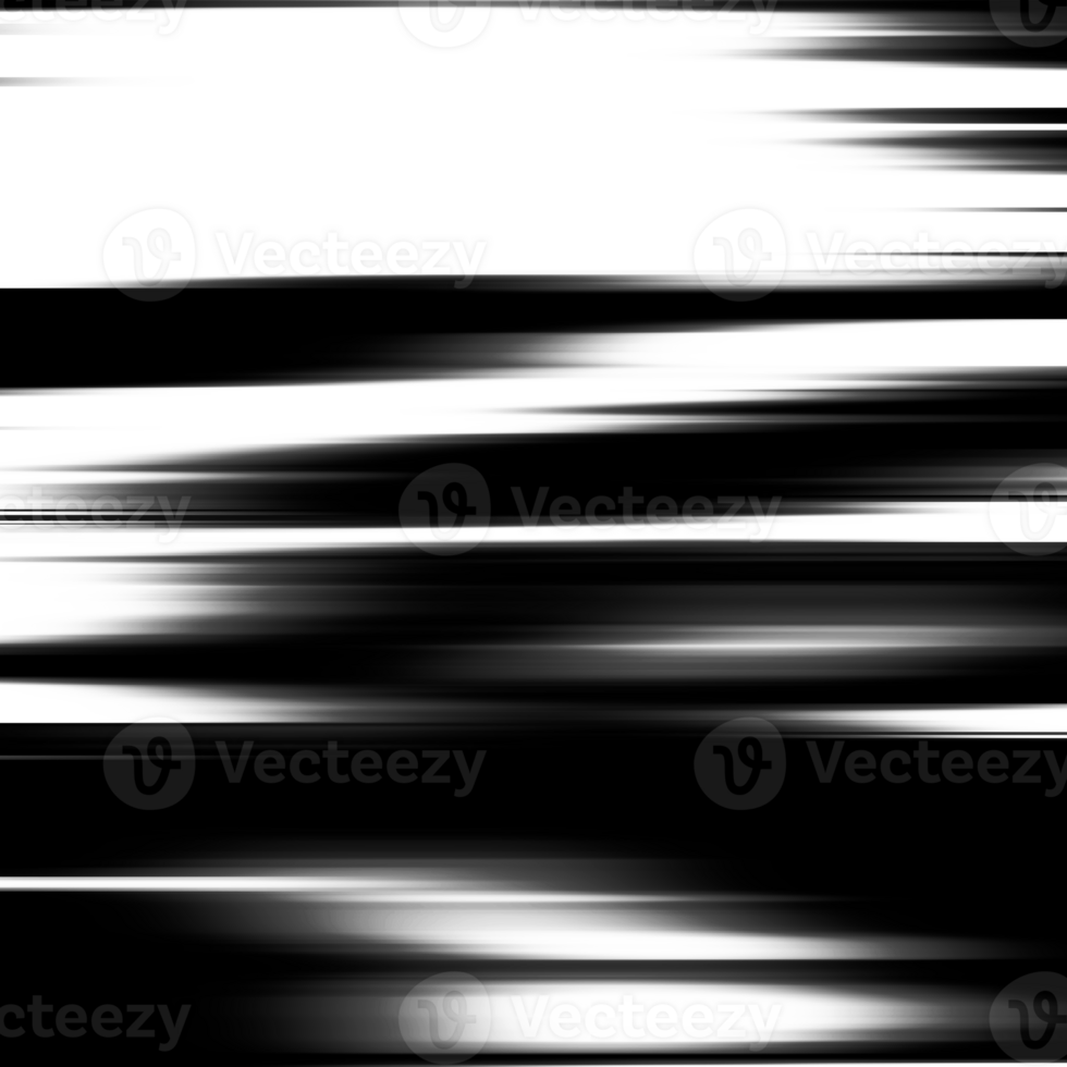 Black and white striped abstract background overlay. Motion effect. Graphic illustration with transparent background. png