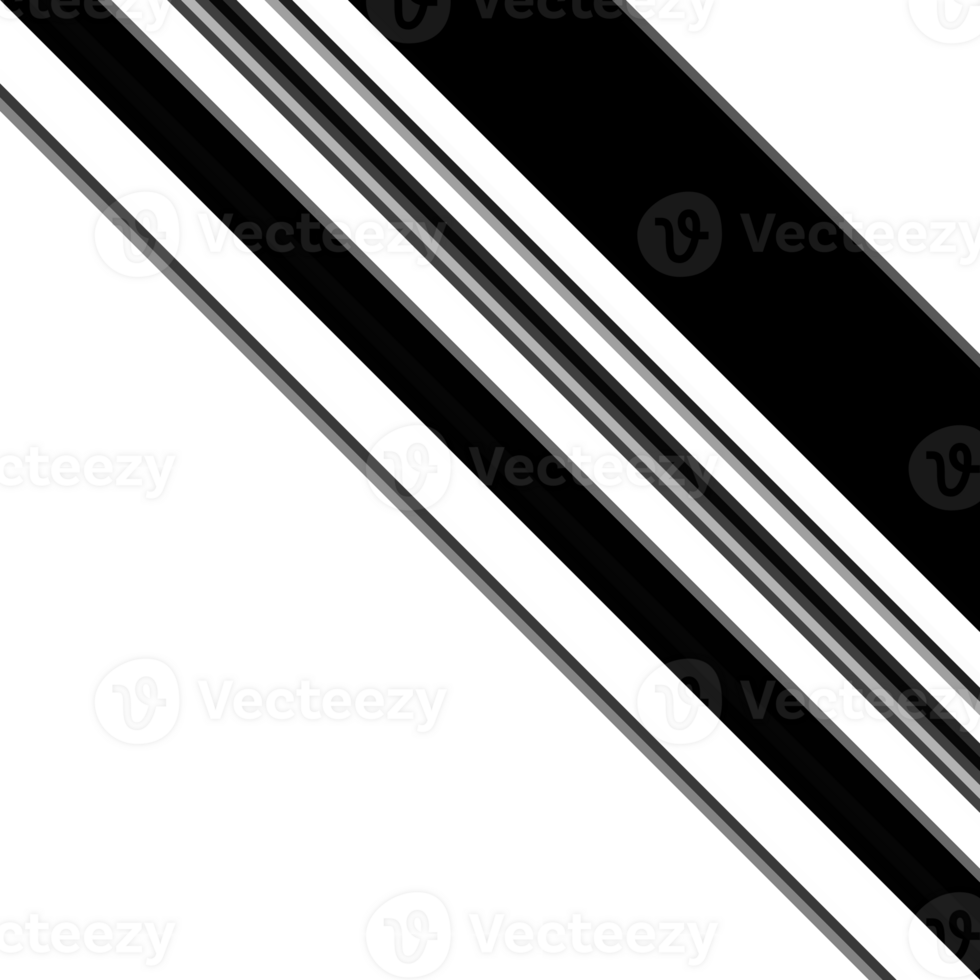 Black and white striped abstract background overlay. Motion effect. Graphic illustration with transparent background. png