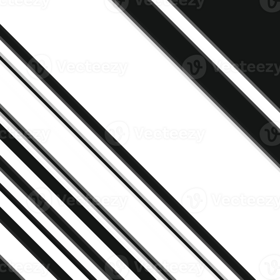 Black and white striped abstract background overlay. Motion effect. Graphic illustration with transparent background. png