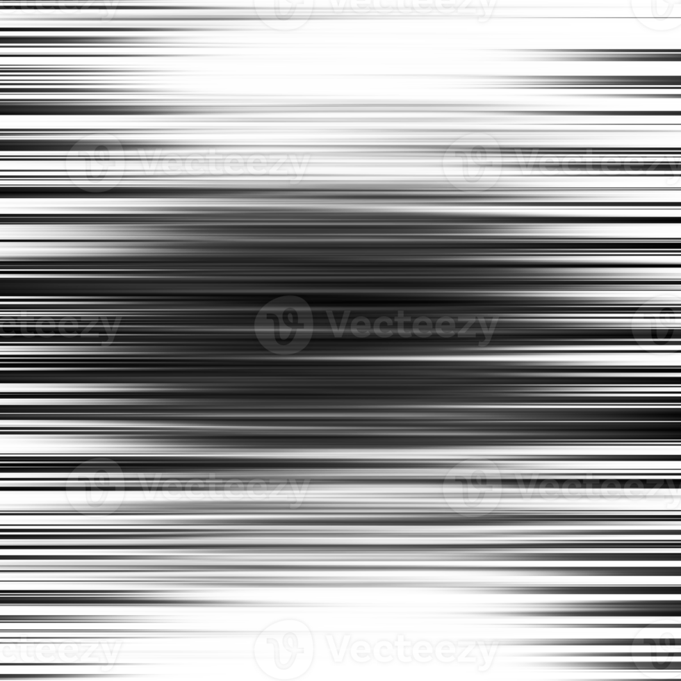 Black and white striped abstract background overlay. Motion effect. Graphic illustration with transparent background. png