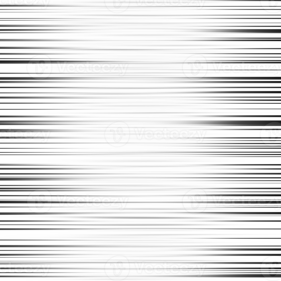 Black and white striped abstract background overlay. Motion effect. Graphic illustration with transparent background. png