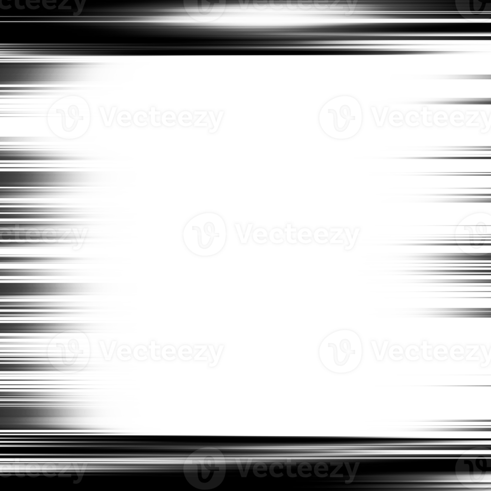 Black and white striped abstract background overlay. Motion effect. Graphic illustration with transparent background. png