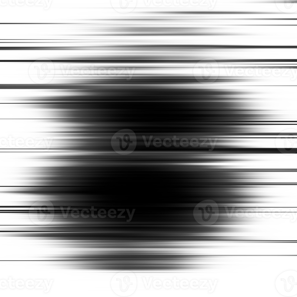 Black and white striped abstract background overlay. Motion effect. Graphic illustration with transparent background. png