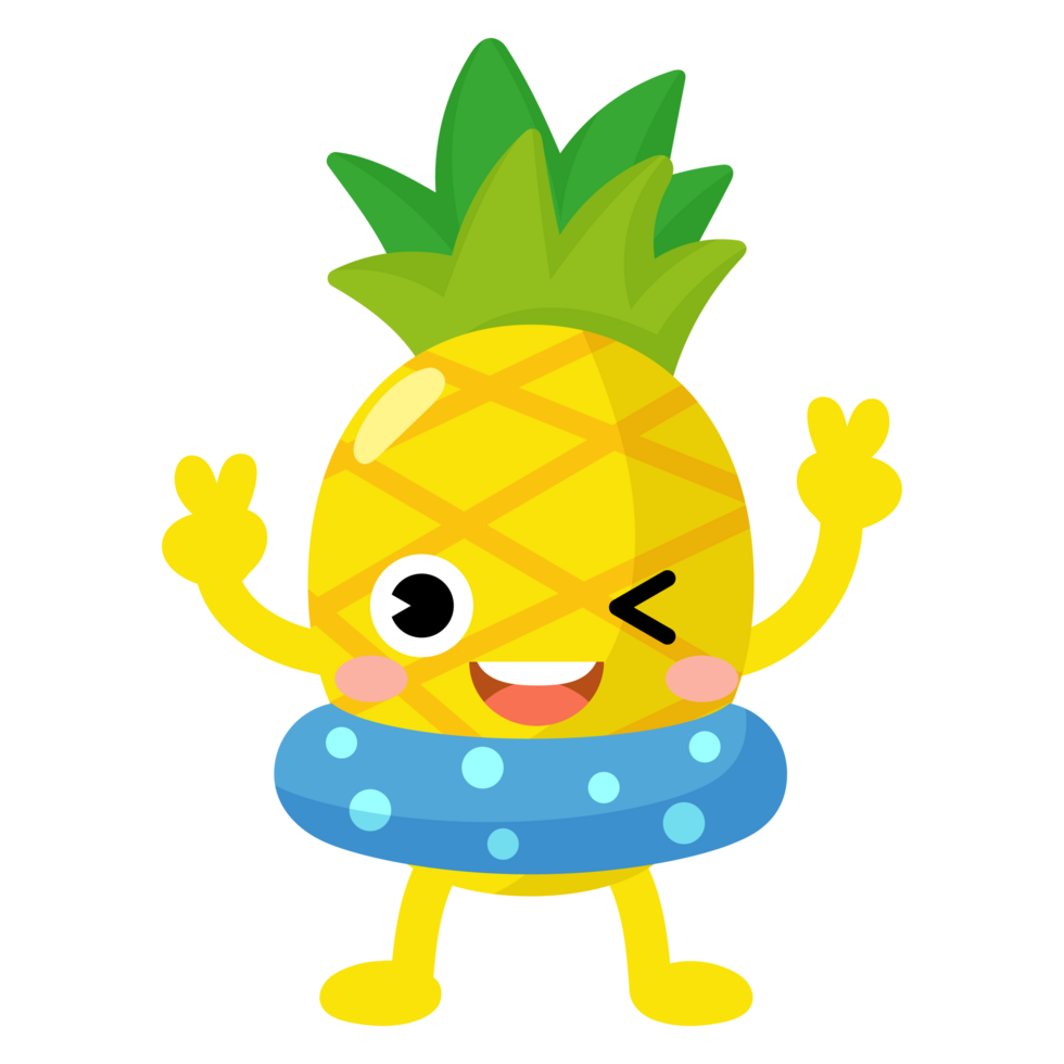 zomer ananas zwemmen strand kleurrijk rubber ringen, fruit zwemmen ring png