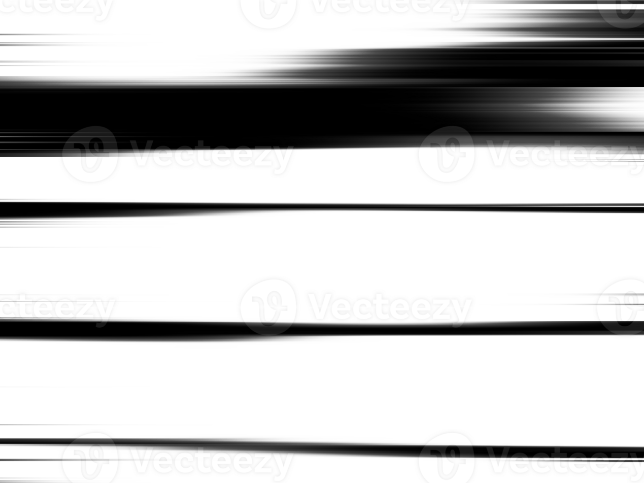 Black and white striped abstract background overlay. Motion effect. Graphic illustration with transparent background. png
