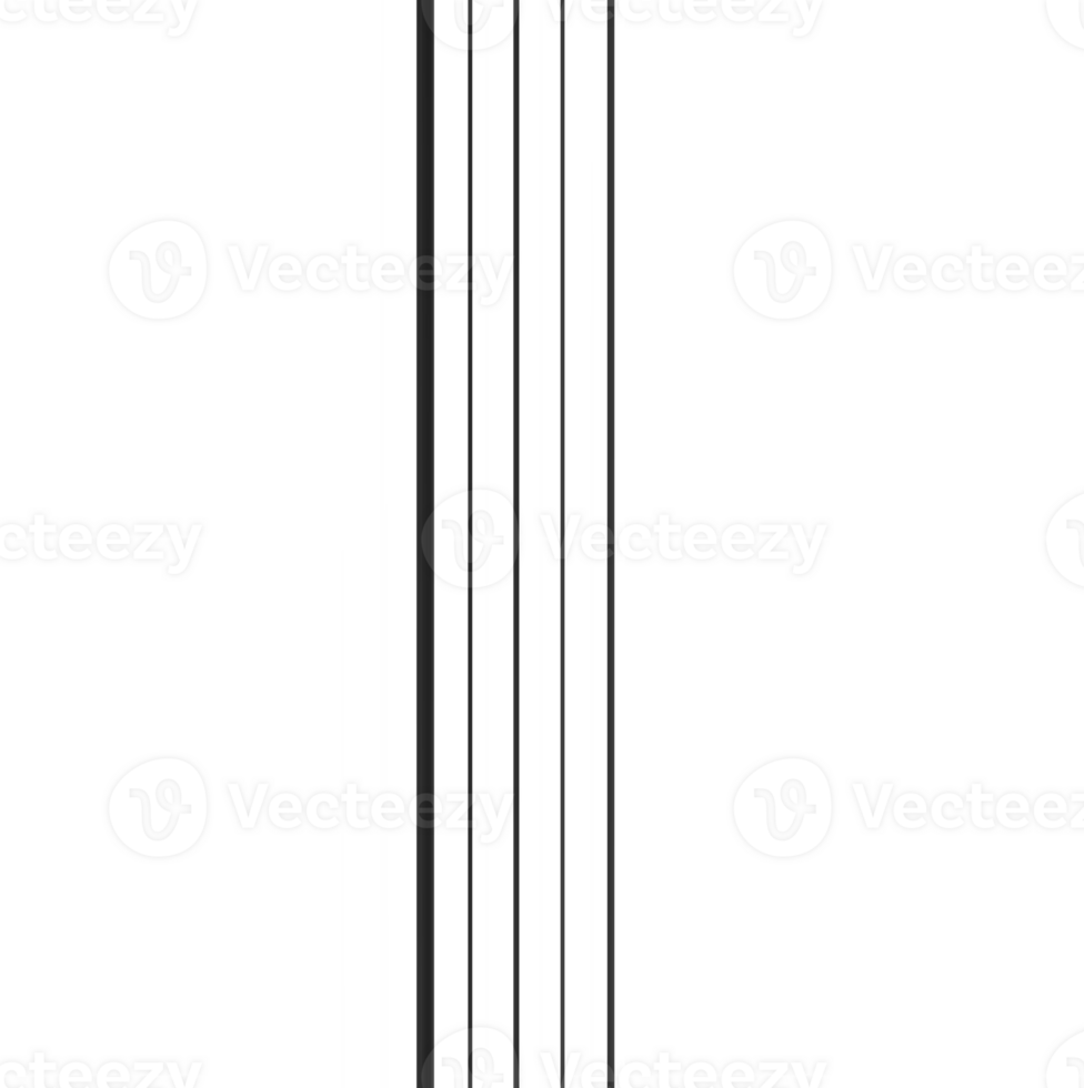 Black and white striped abstract background overlay. Motion effect. Graphic illustration with transparent background. png