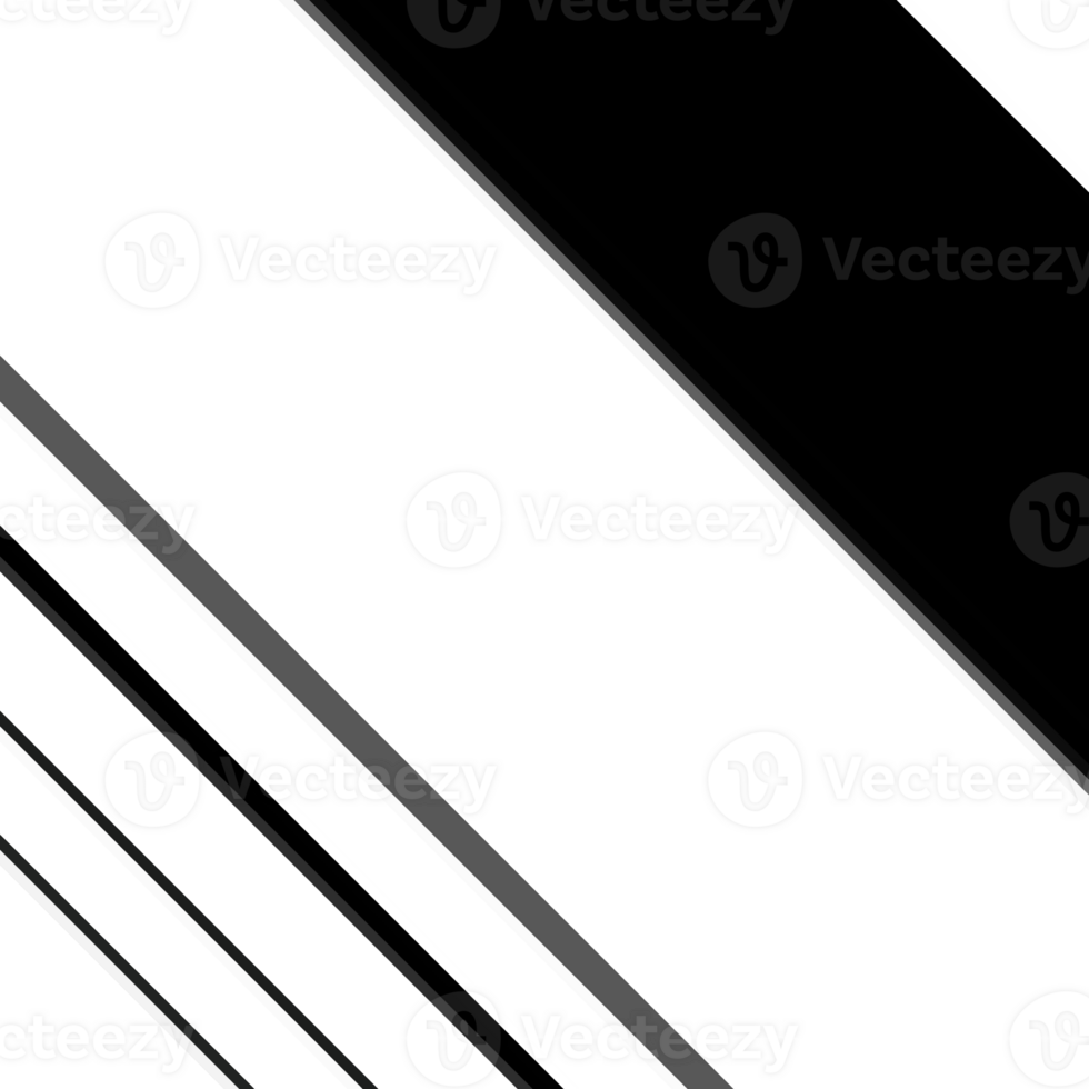 Black and white striped abstract background overlay. Motion effect. Graphic illustration with transparent background. png