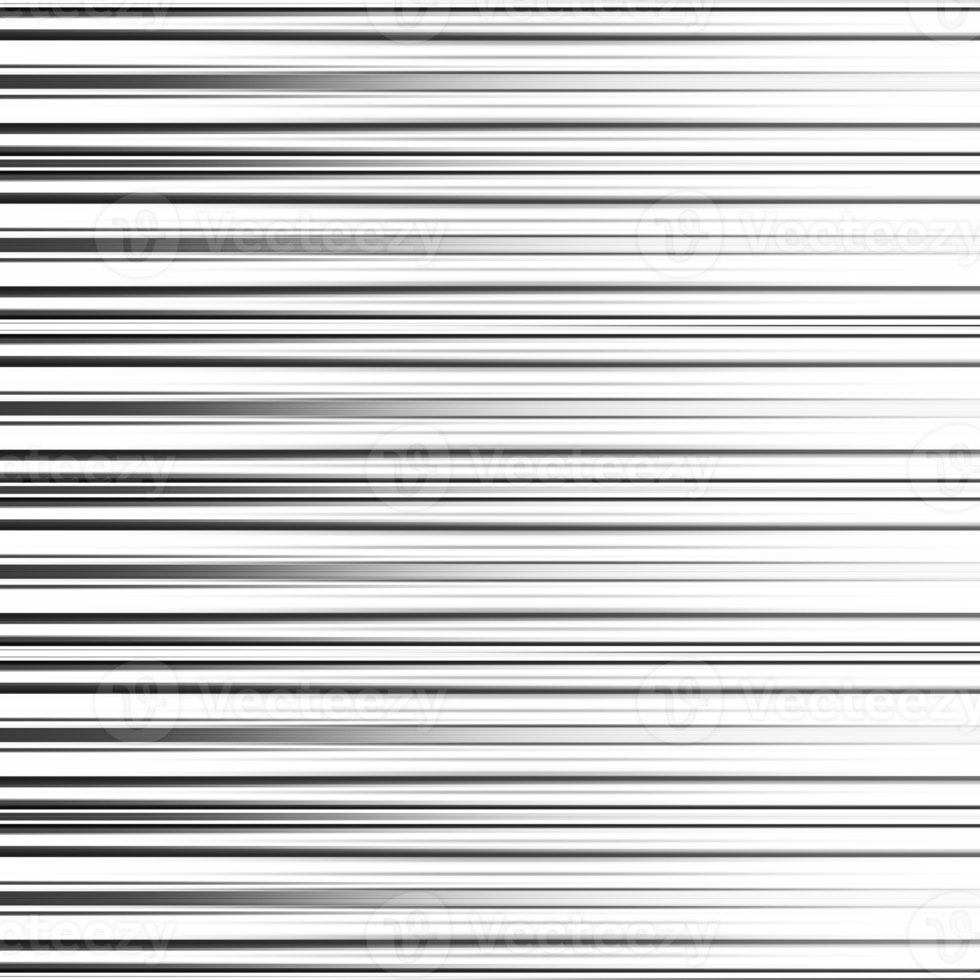 Black and white striped abstract background overlay. Motion effect. Graphic illustration with transparent background. png