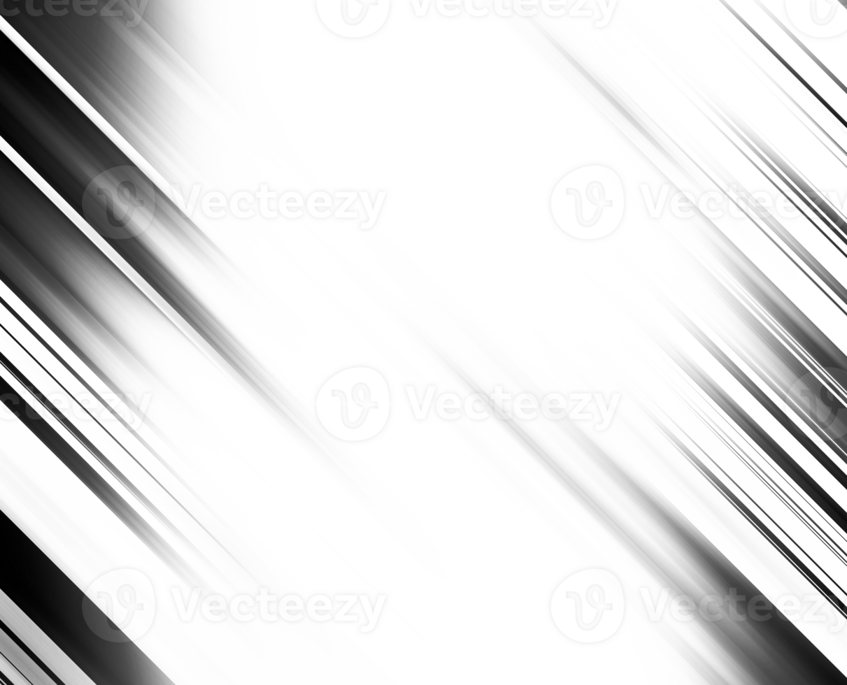 Black and white striped abstract background overlay. Motion effect. Graphic illustration with transparent background. png