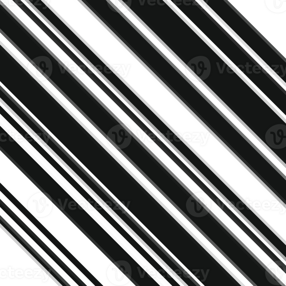 Black and white striped abstract background overlay. Motion effect. Graphic illustration with transparent background. png