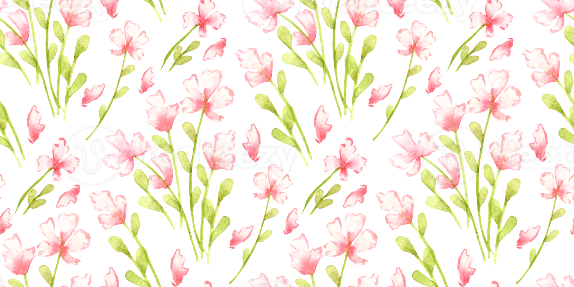 Flowers are small pink pattern watercolor illustration. An element of the floral print of a summer meadow with wildflowers. Isolated from the background. An element for textiles, wallpaper png