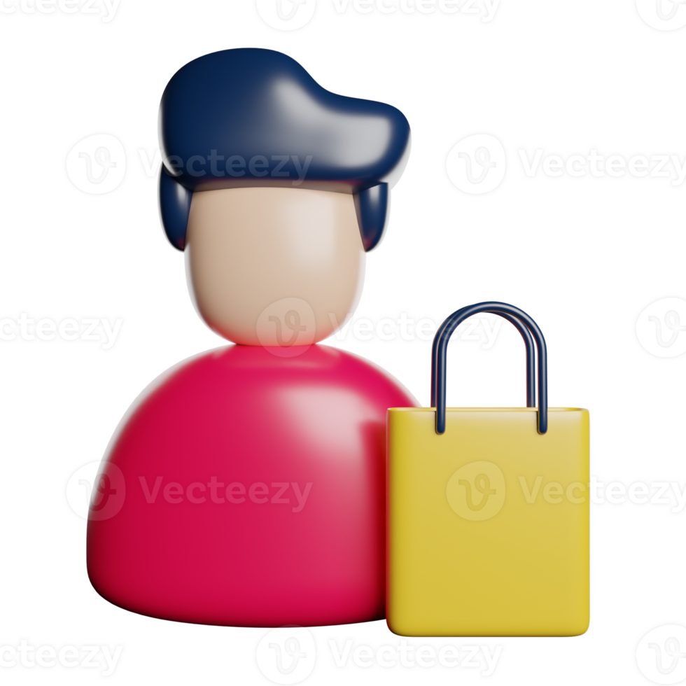 Male Avatar Shopping png