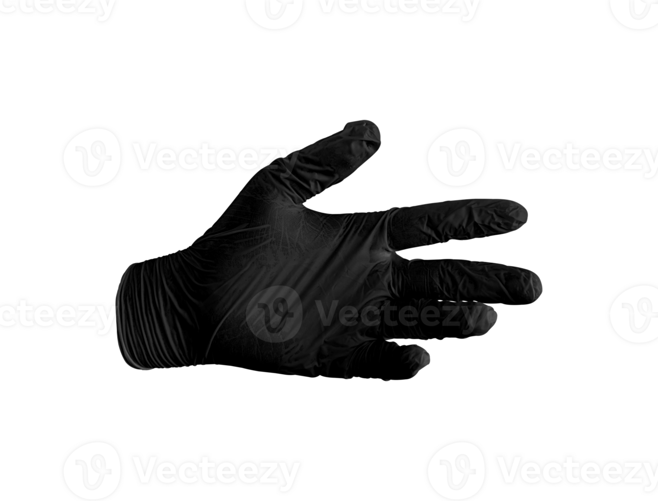 Black glove isolated on transparent background. File png