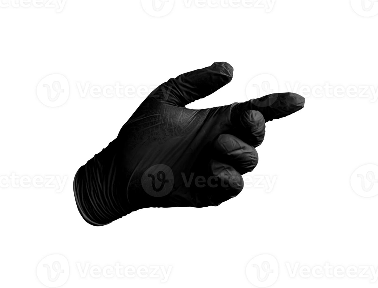 Black glove isolated on transparent background. File png