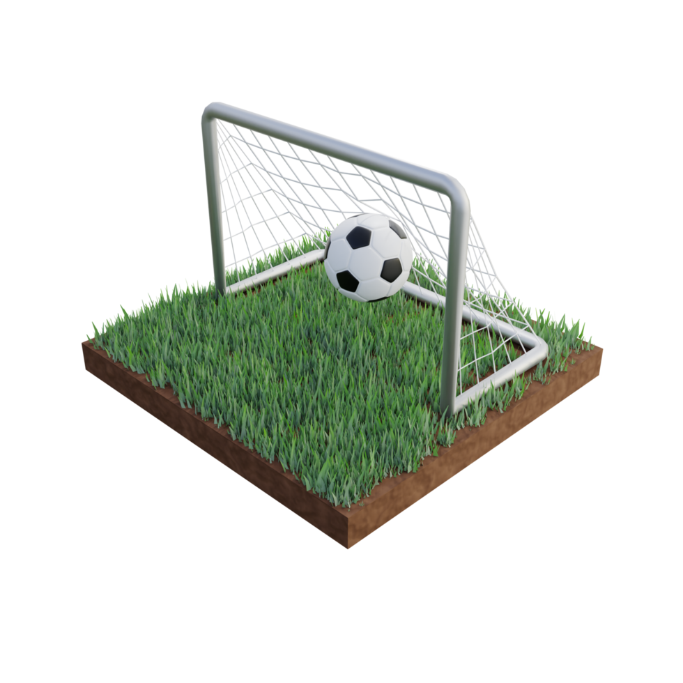 futebol bola e internet 3d ilustração png