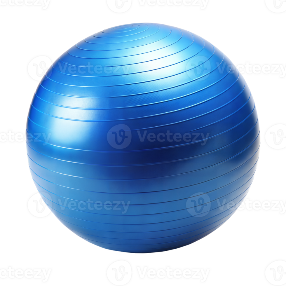 Blue Exercise Ball on Transparent Background png