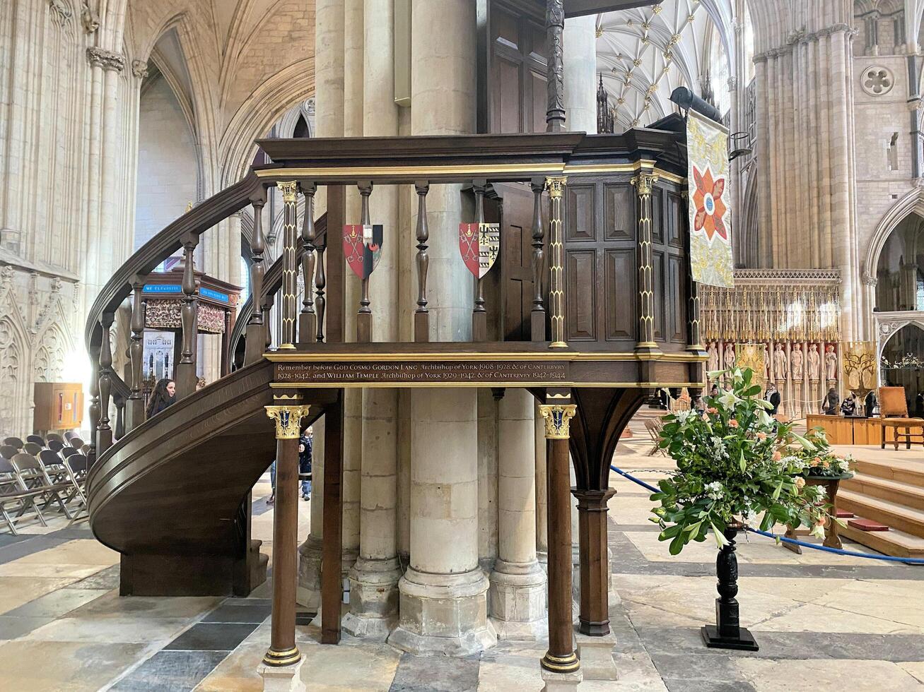 York in the UK on 30 March 2024. A view of the interior of York Minster photo