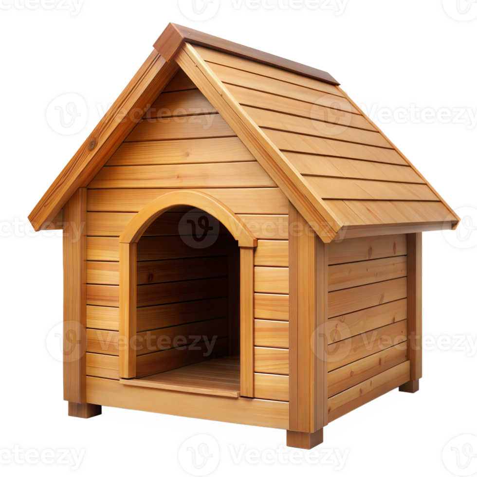 clássico de madeira cachorro casa isolado em uma transparente fundo png