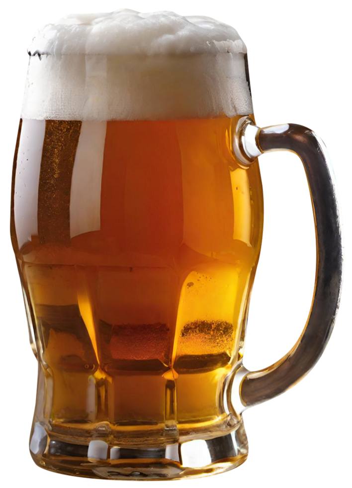Glass of fresh beer png