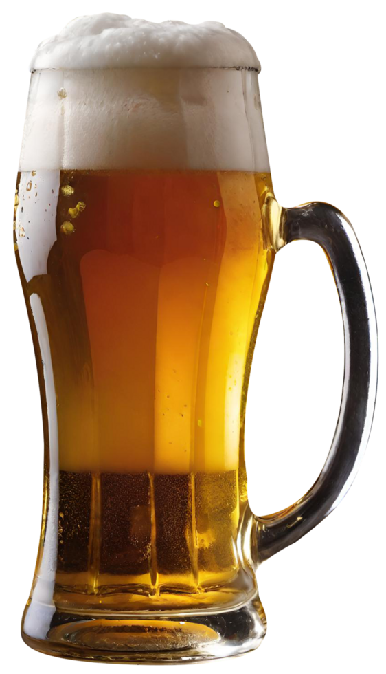 Glass of fresh beer png