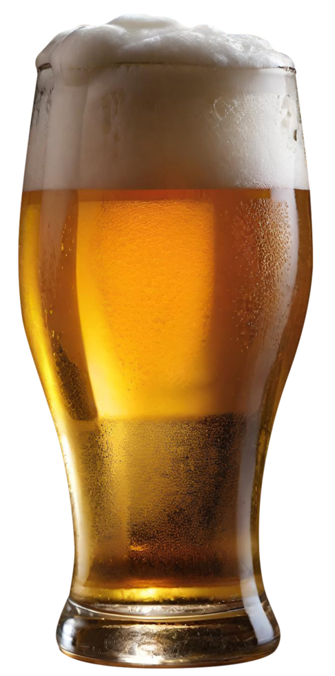 Glass of fresh beer png