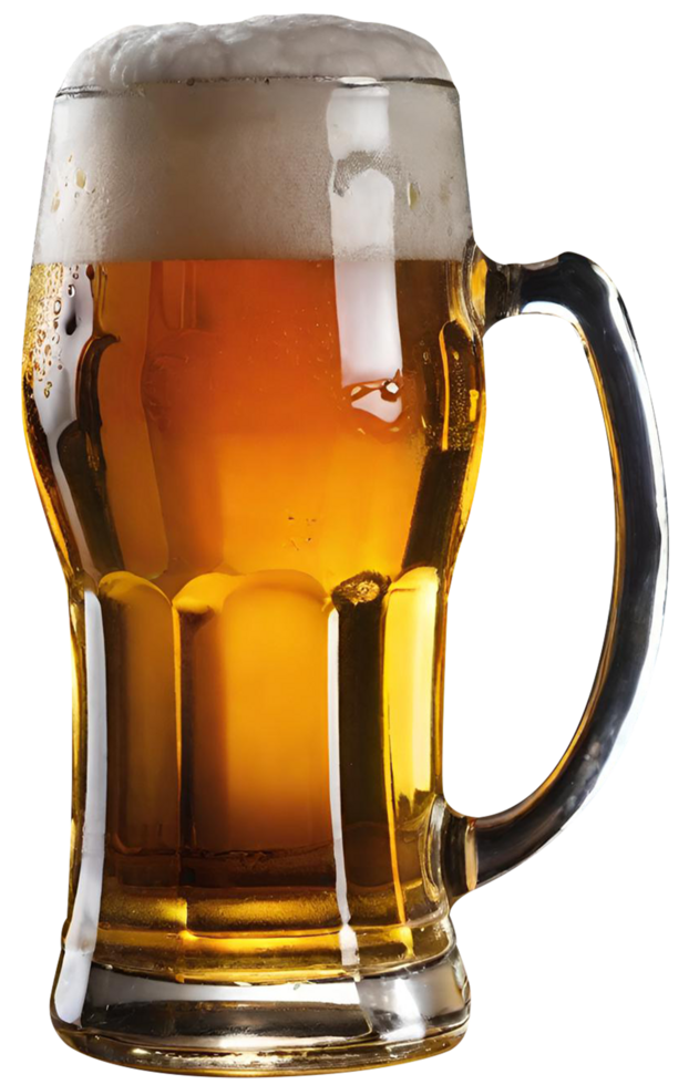 Glass of fresh beer png