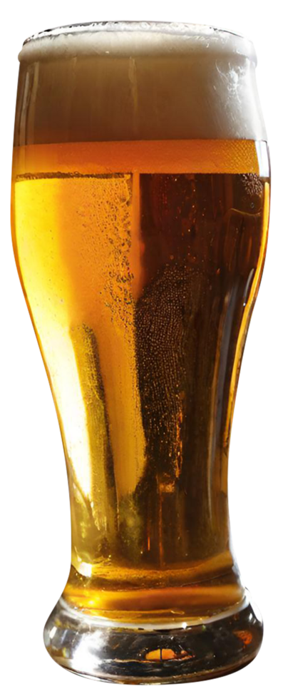 Glass of fresh beer png
