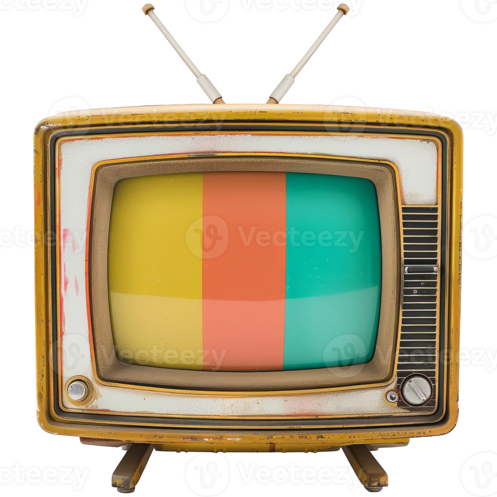 retro televisão, com transparente fundo png