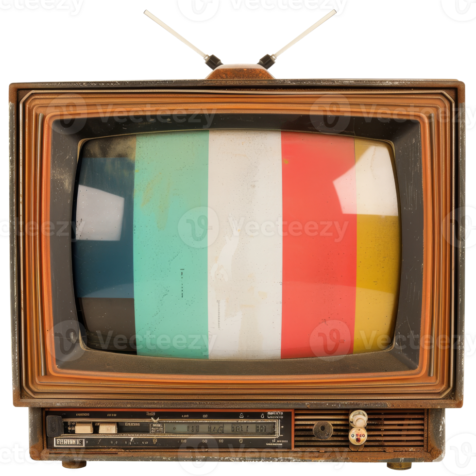 Retro television, with transparent background png