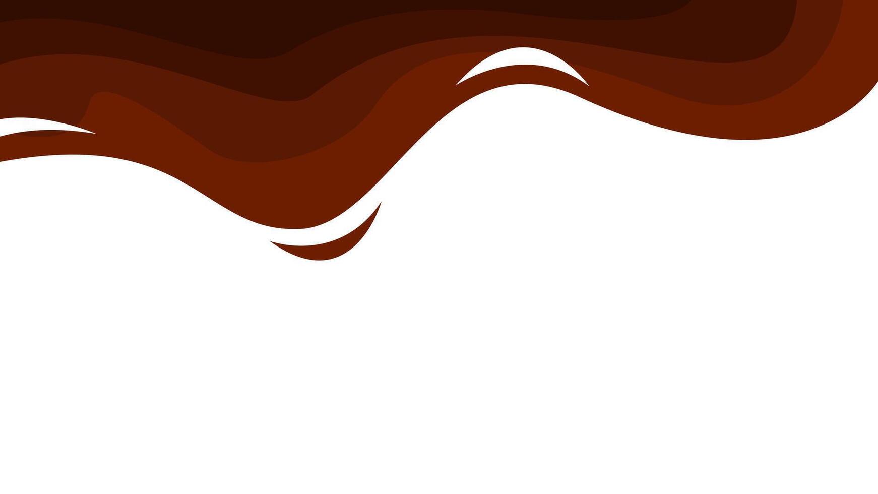 Melted chocolate drip. melted chocolate background. chocolate background for packaging. vector