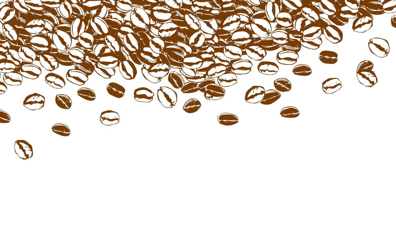 coffee background. Coffee beans in frames, border. Coffee beans background. Coffee Beans Illustration for packaging. vector