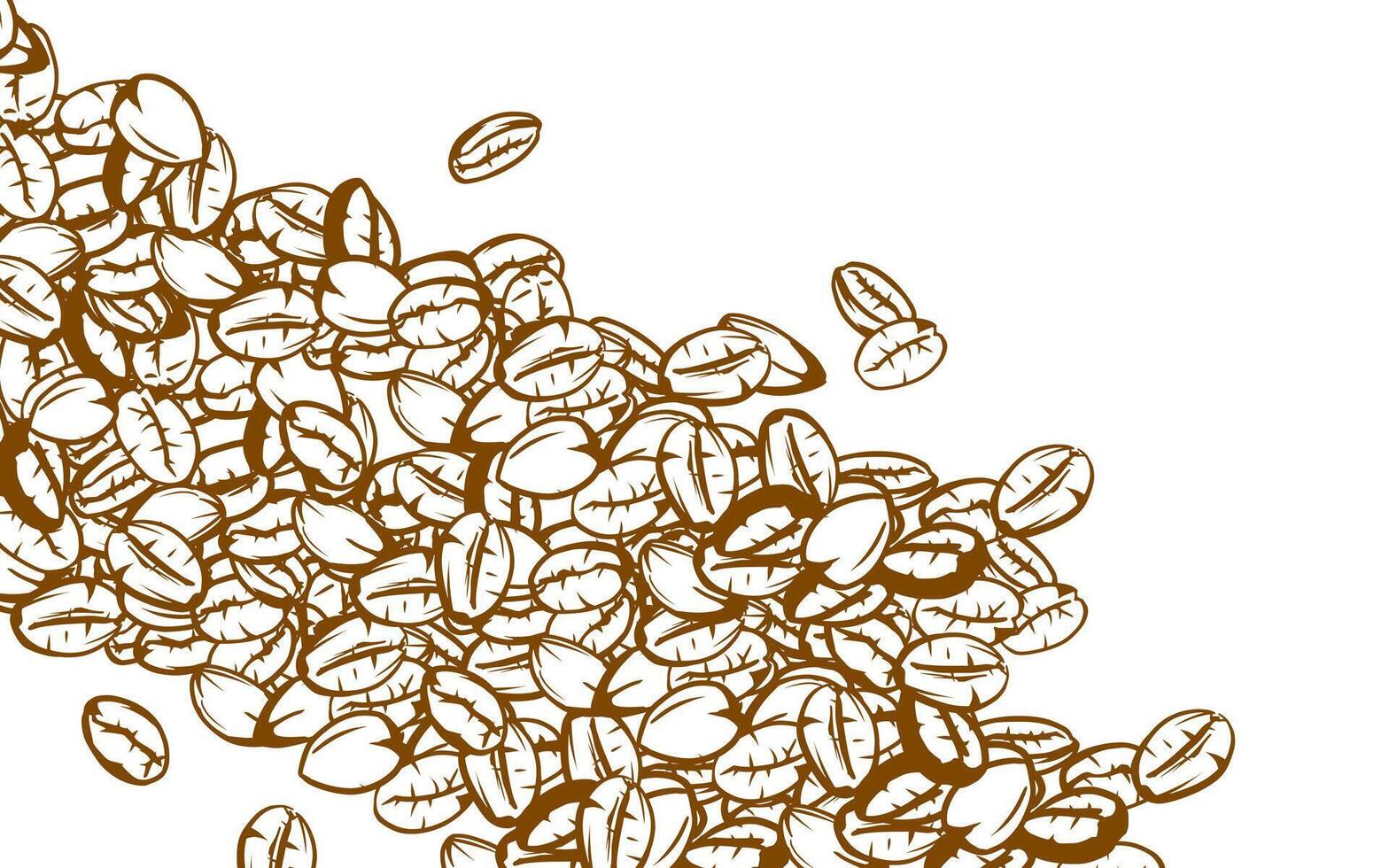 café antecedentes. café frijoles en marcos, borde. café frijoles antecedentes. café frijoles ilustración para embalaje. vector