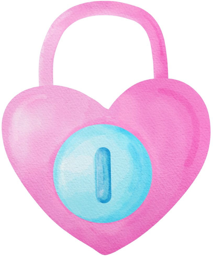 Pink padlock clip art png