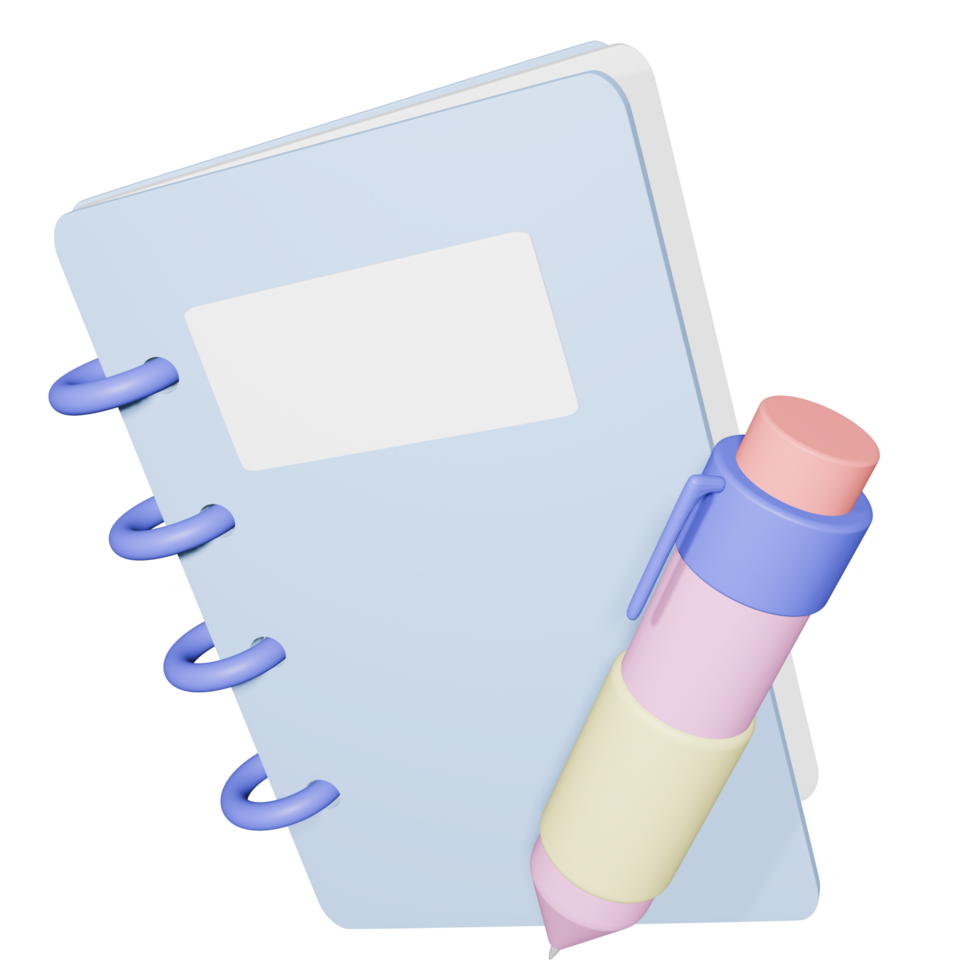 3D Book and Pen png