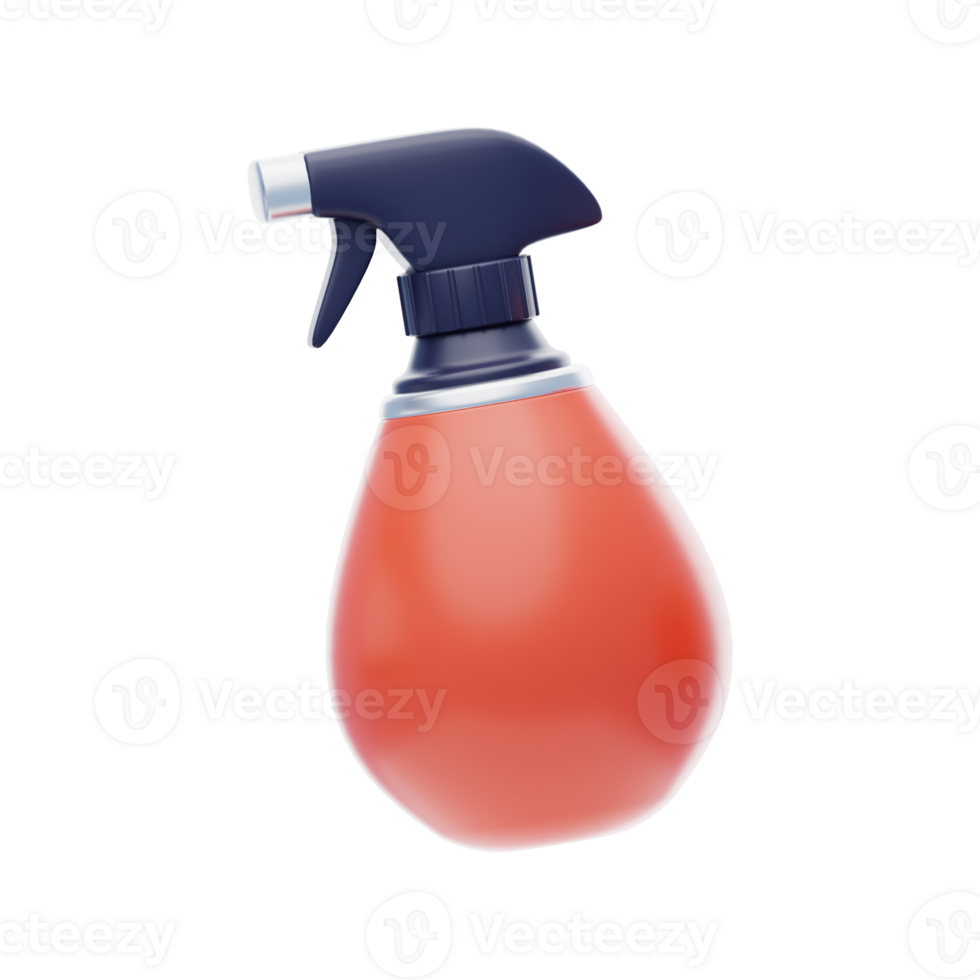 Spray Bottle 3D Icon. Water spray bottle 3d icon png