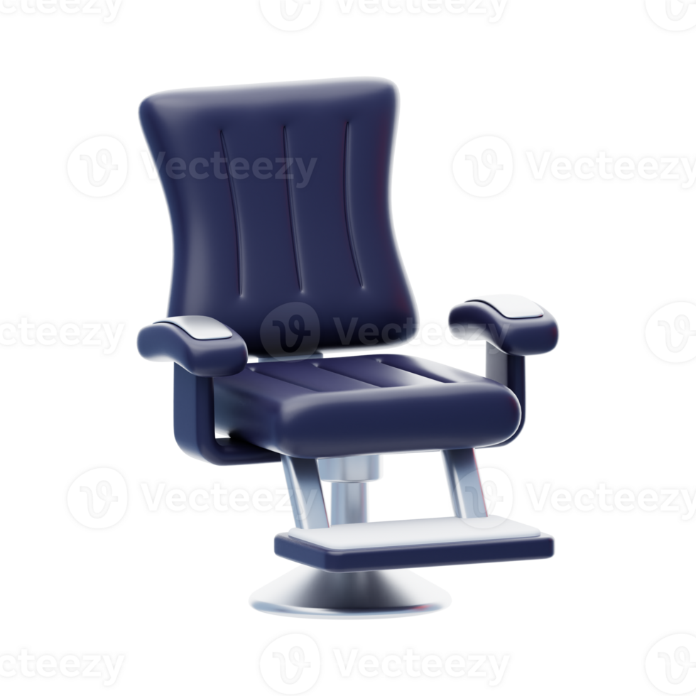 Barber chair 3D Icon. Salon Chair 3D Icon png