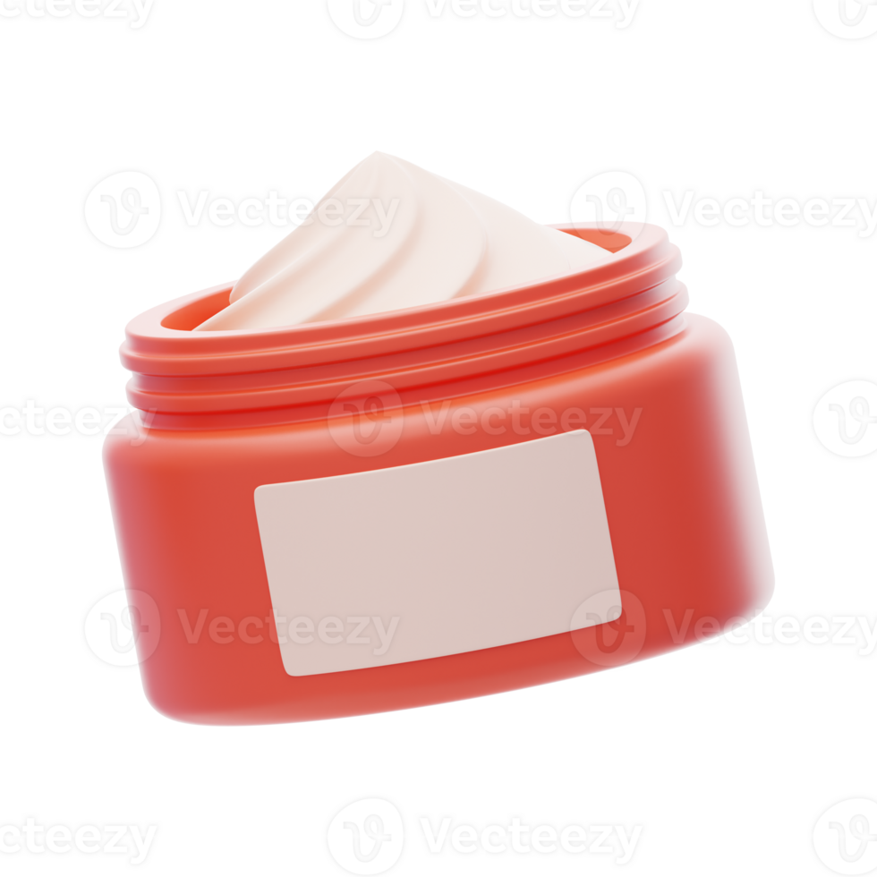 Pomade 3D Icon. Pomade Cream For Hair 3D Icon png