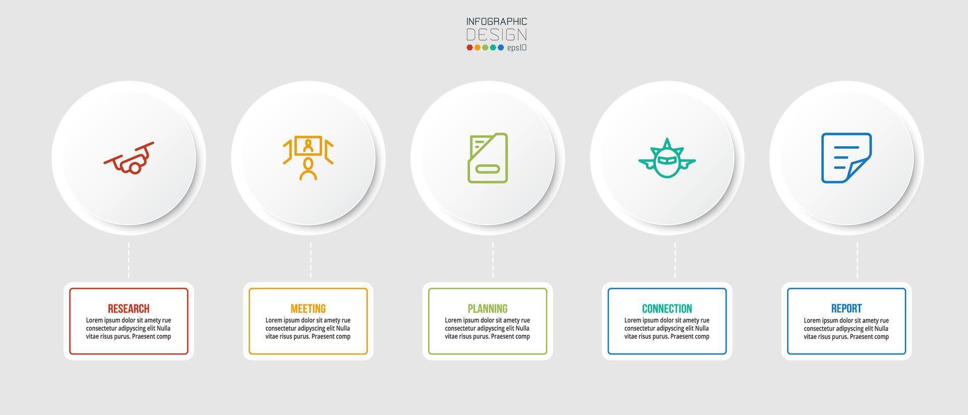Business concept infographic template with option. vector