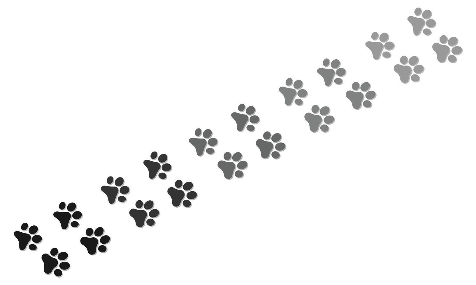 cute long animal footprints vector