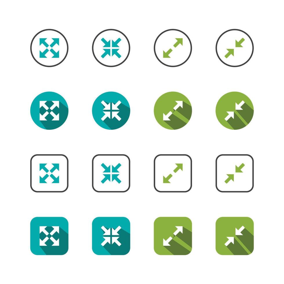 Collection of Icons set, flat colored with shadows. Thin line icons set. Flat illustration vector