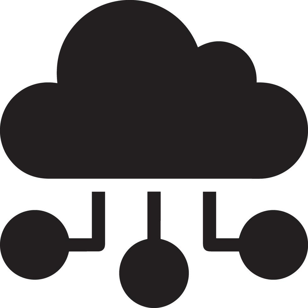 Cloud icon symbol image. Illustration of the hosting storage design vector